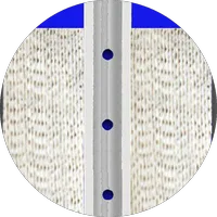 Longitudinal section of the RO cartridge: membrane wound around the collection tube